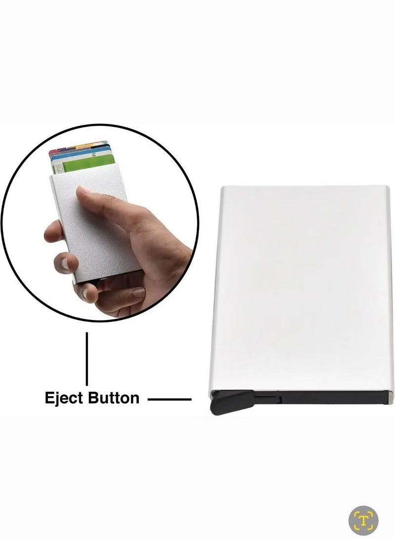 Credit Card Holder Wallet With Rfid Protection, One Click 6 Cards Slide Out Black - Image 3