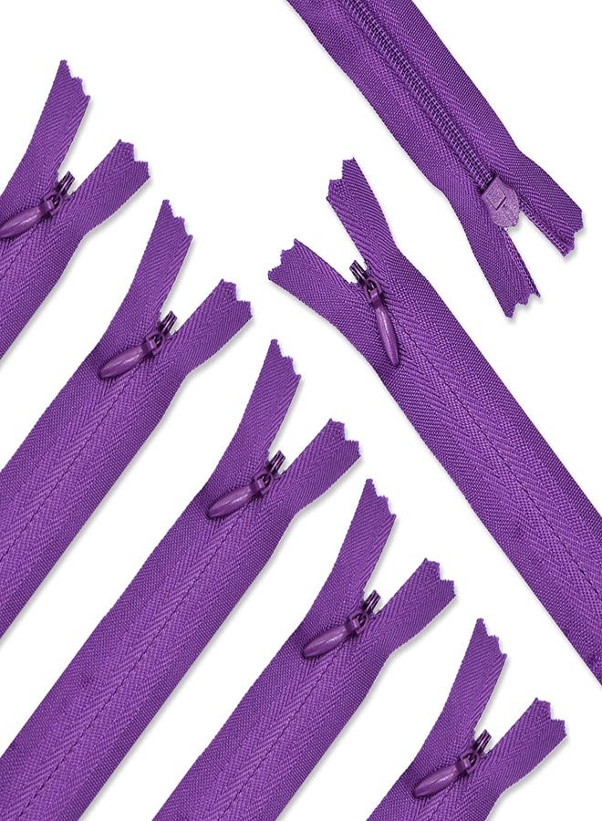 ريناشد مجموعة سحابات نايلون غير مرئية من ريناشد، 45 قطعة، 21.5 بوصة، للخياطة والتطريز والحرف اليدوية، خاصة بالحرفيين (بنفسجي) - Image 1