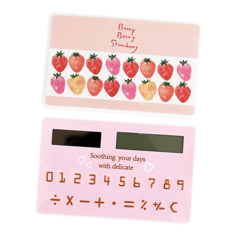 Compact Card Style Solar Calculator 2 Pack Ultra Thin Portable For Students Office - Image 2