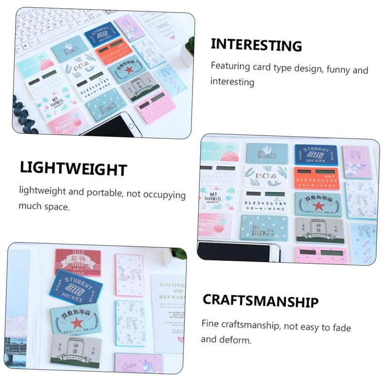 Compact Card Style Solar Calculator 2 Pack Ultra Thin Portable For Students Office - Image 4