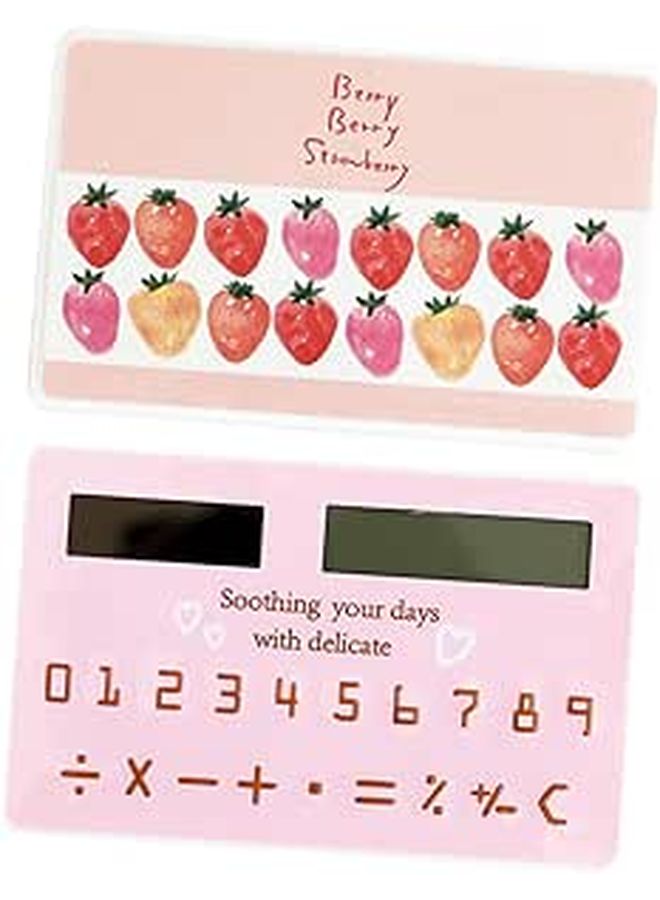 Compact Card Style Solar Calculator 2 Pack Ultra Thin Portable For Students Office - Image 1