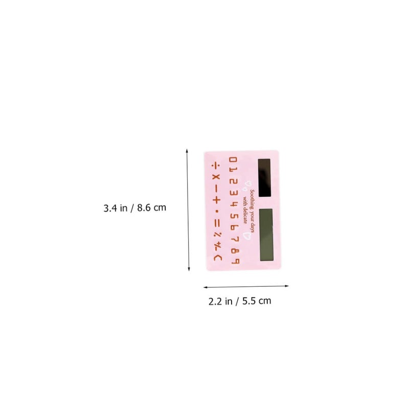 Compact Card Style Solar Calculator 2 Pack Ultra Thin Portable For Students Office - Image 3