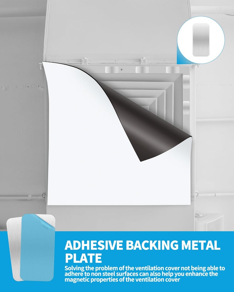 Aecsze 24 Pack Adhesive Metal Plates for Magnetic Mount, 2.3x1.1in Metal Strips for Magnets, Rectangular Steel Sheets for Non-Steel Vents (0.02 in) - Image 4