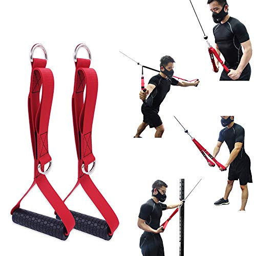 J Bryant Fitness Multifunction 4 in 1 Grip Handle Triceps Rope Resistance Bands Handle Cable Machine Attachments for Gym LAT Pulldown Exercise Handle - Image 1