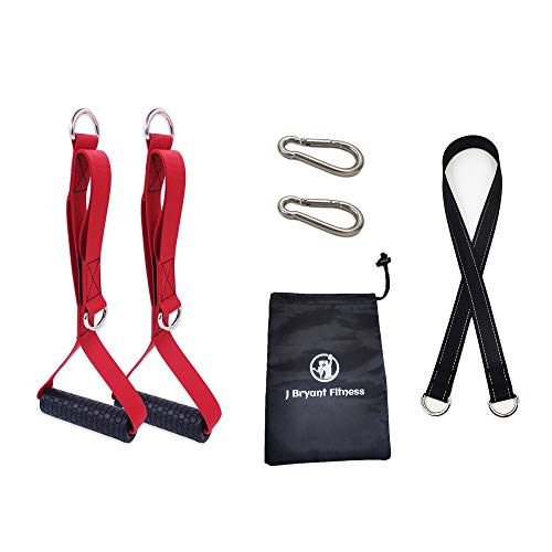 J Bryant Fitness Multifunction 4 in 1 Grip Handle Triceps Rope Resistance Bands Handle Cable Machine Attachments for Gym LAT Pulldown Exercise Handle - Image 4