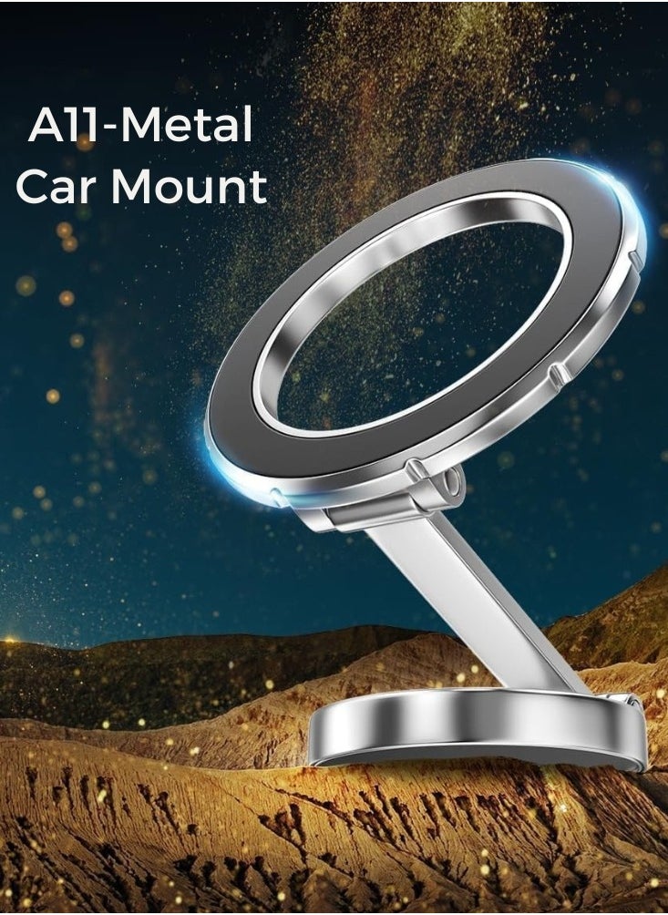 BOLICE - Universal Magnetic Car Phone Holder | 1080° Rotatable Dashboard Mount with Ultra-Strong Magnets u0026 Secure Adhesive | MagSafe Car Mount for iPhone 15 14 13 12, Samsung S24 S23, Pixel, OnePlus u002 - Image 1