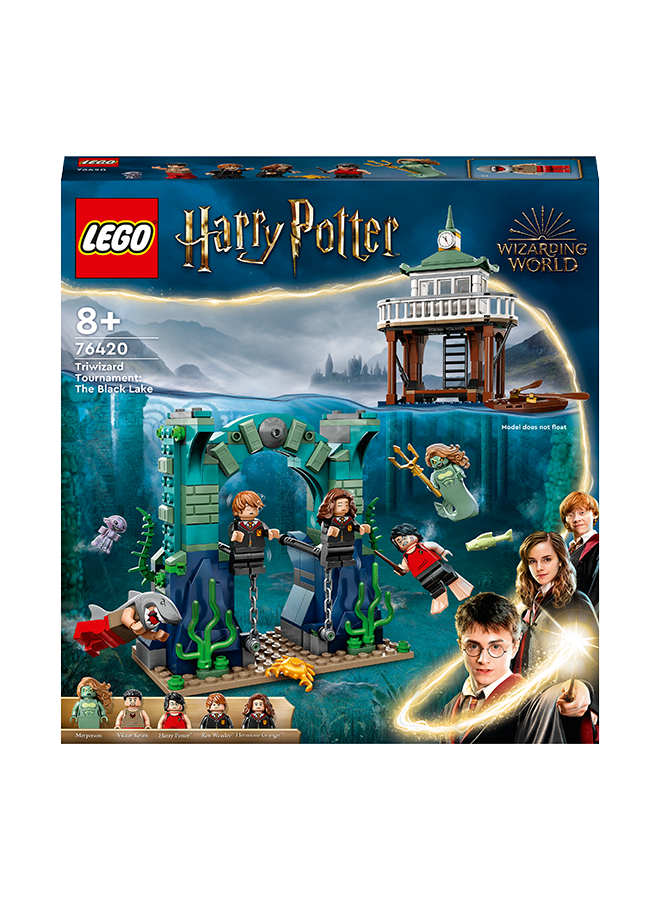 LEGO Harry Potter Triwizard Tournament: The Black Lake 76420 Building Toy Set; Gift Idea for Fans Aged 8 and Up; Features a Buildable Underwater Scene, Pier and Rowboat, 5 Minifigures and a Grindylow (349 Pieces)