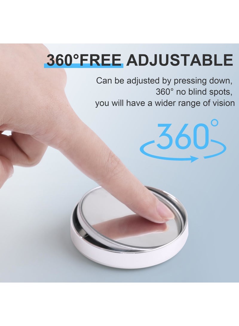 Zikra 8 Pcs Blind Spot Mirrors for Car, 1.97’’ Round HD Convex Mirror, 360° Wide Angle Side View Mirror with ABS Housing for A Wide Range Of Models (Black, Silver) - Image 4