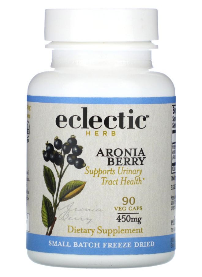 Eclectic Herb Freeze Dried Aronia Berry 450 mg 90 Veg Caps (225 mg per Capsule) 