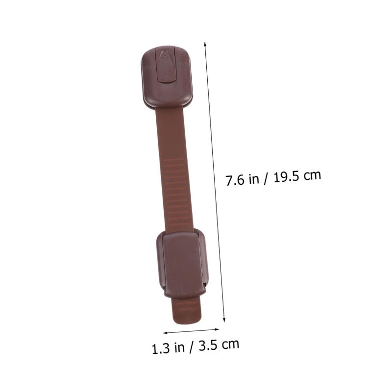 8 Pieces Child Safety Cabinet and Refrigerator Locks Anti Pinch Brown for Home Childproofing - Image 3