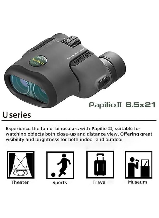 Renewed - Papilio II 8.5x21 Compact Binoculars for Bird Watching