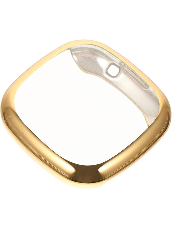 Golden Full Coverage Electroplating Protective Case Screen Cover for Smartwatch - Image 1