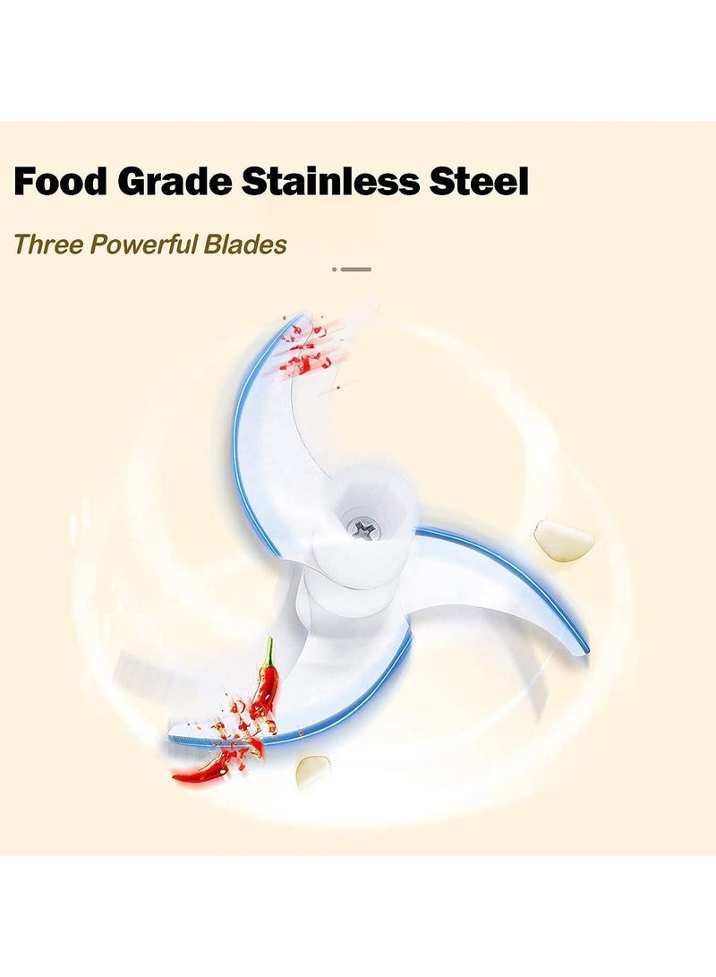 Captaintech Electric Garlic Chopper Press, 100ML Mini Portable Garlic Mincer Mini Wireless, Wireless Food Processor Chopper Processor for Garlic/Ginger/Chili/Onions - Image 4