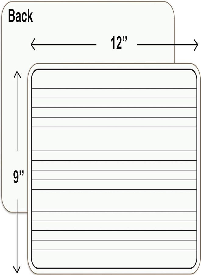 Scribbledo 5 Pack Dry Erase Music Staff White Boards 9" X 12 Inch Lapboard Double Sided Musical Notes whiteboard for Kids Students, Musicians and Home (5 Erasers Included) - Image 4