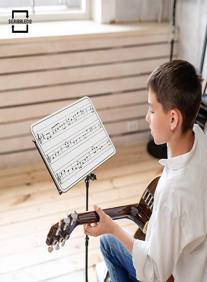 Scribbledo 5 Pack Dry Erase Music Staff White Boards 9" X 12 Inch Lapboard Double Sided Musical Notes whiteboard for Kids Students, Musicians and Home (5 Erasers Included) - Image 5