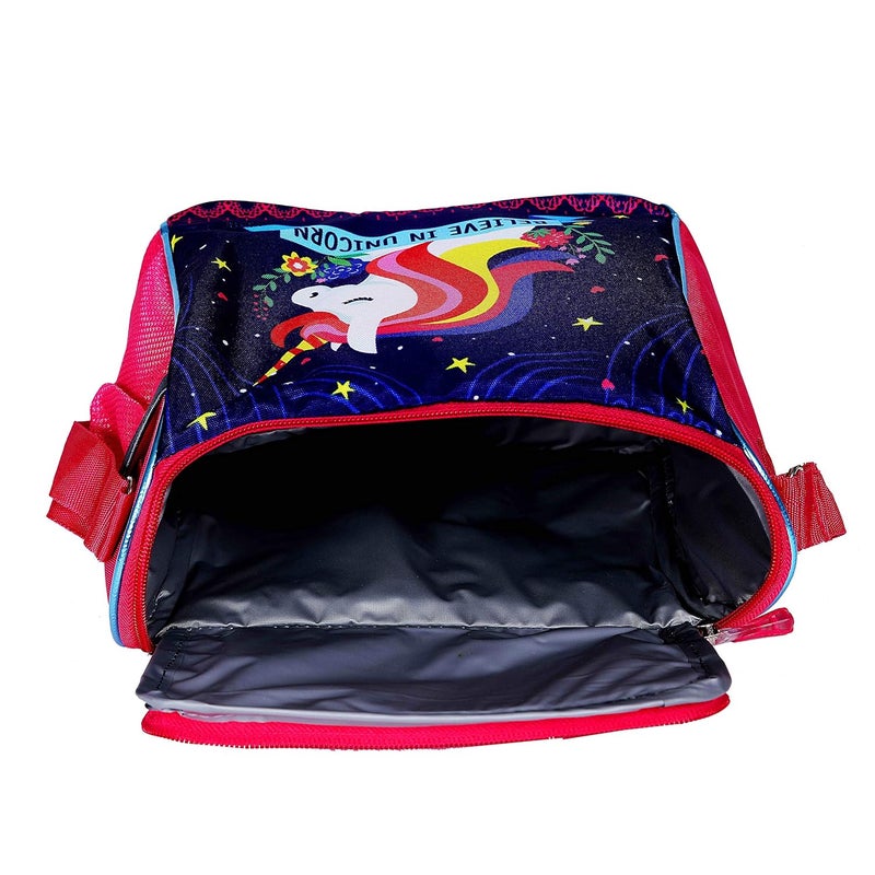 Trusmile Polyester Believe in Unicorn Insulated Carrying Tiffin and Food Container Bag for Kids Multicolour - Image 4