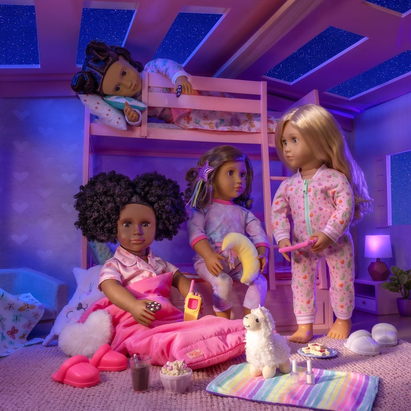 Our Generation - Pink Bunk Bed - Butterfly Themed Bed Set - Accessories for 18 Inch Dolls - Pretend Play - Toys for Kids 3 and Up - Dreams for Two - Image 4