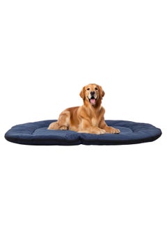 NNC PETS Dog bed for medium to large-sized dogs, Waterproof pet bed mat with Removable cover and Anti-slip bottom, Indoor pet sleeping mattress, Anti-stress dog mattress 110 cm (Blue)  - Image 1