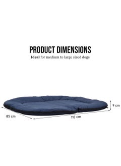 NNC PETS Dog bed for medium to large-sized dogs, Waterproof pet bed mat with Removable cover and Anti-slip bottom, Indoor pet sleeping mattress, Anti-stress dog mattress 110 cm (Blue)  - Image 2
