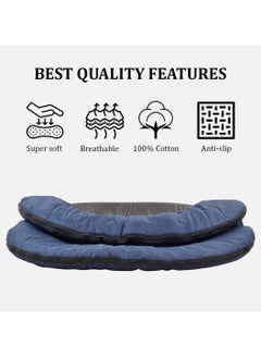 NNC PETS Dog bed for medium to large-sized dogs, Waterproof pet bed mat with Removable cover and Anti-slip bottom, Indoor pet sleeping mattress, Anti-stress dog mattress 110 cm (Blue)  - Image 4