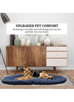 NNC PETS Dog bed for medium to large-sized dogs, Waterproof pet bed mat with Removable cover and Anti-slip bottom, Indoor pet sleeping mattress, Anti-stress dog mattress 110 cm (Blue)  - Image 5