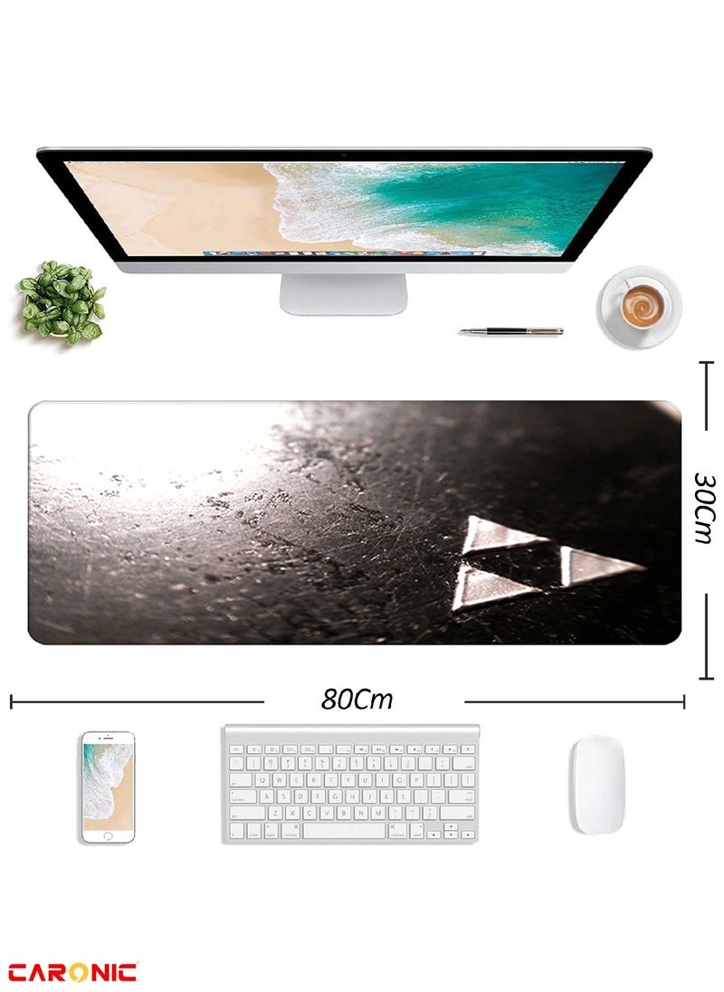 CARONIC Large Gaming Mouse Pad with Superior Micro Weave Cloth Extended Desk Mousepad with Stitched Edges Non-Slip Base Water Resist Keyboard Pad For Gamer And Office Home ZD 204  - Image 3