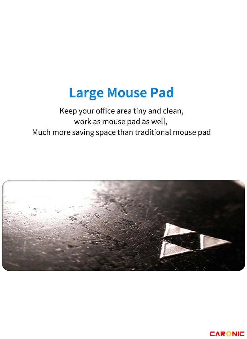 CARONIC - Large Gaming Mouse Pad with Superior Micro Weave Cloth Extended Desk Mousepad with Stitched Edges Non-Slip Base Water Resist Keyboard Pad For Gamer And Office Home ZD 204 - Image 1