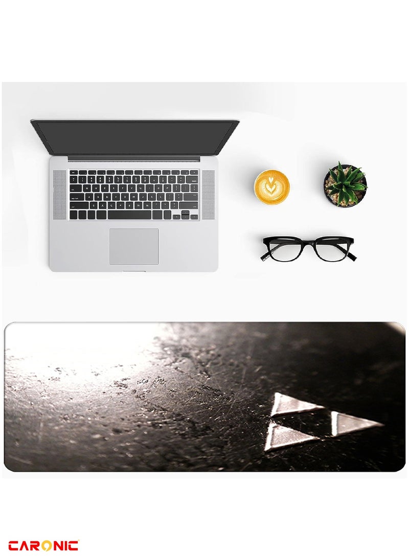 CARONIC Large Gaming Mouse Pad with Superior Micro Weave Cloth Extended Desk Mousepad with Stitched Edges Non-Slip Base Water Resist Keyboard Pad For Gamer And Office Home ZD 204  - Image 4