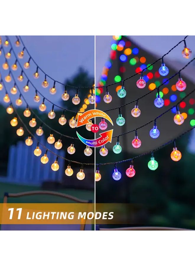 Solar RGB Crystal Light String 16 4FT 20 LEDs 11 Modes IPX4 For Garden Party Wedding - Image 5