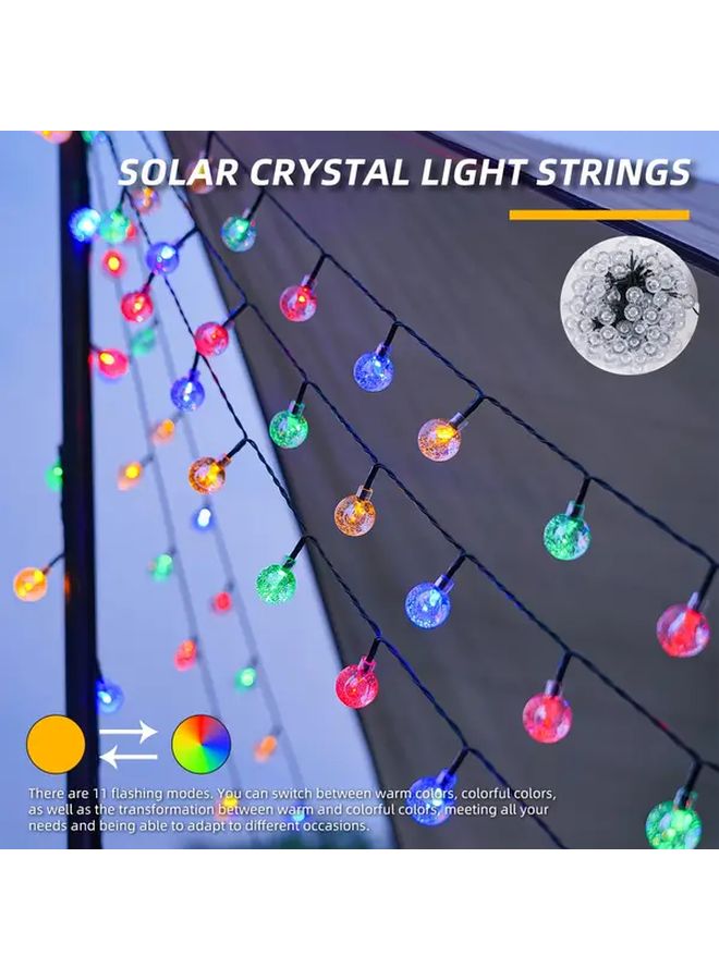 Solar RGB Crystal Light String 16 4FT 20 LEDs 11 Modes IPX4 For Garden Party Wedding - Image 2