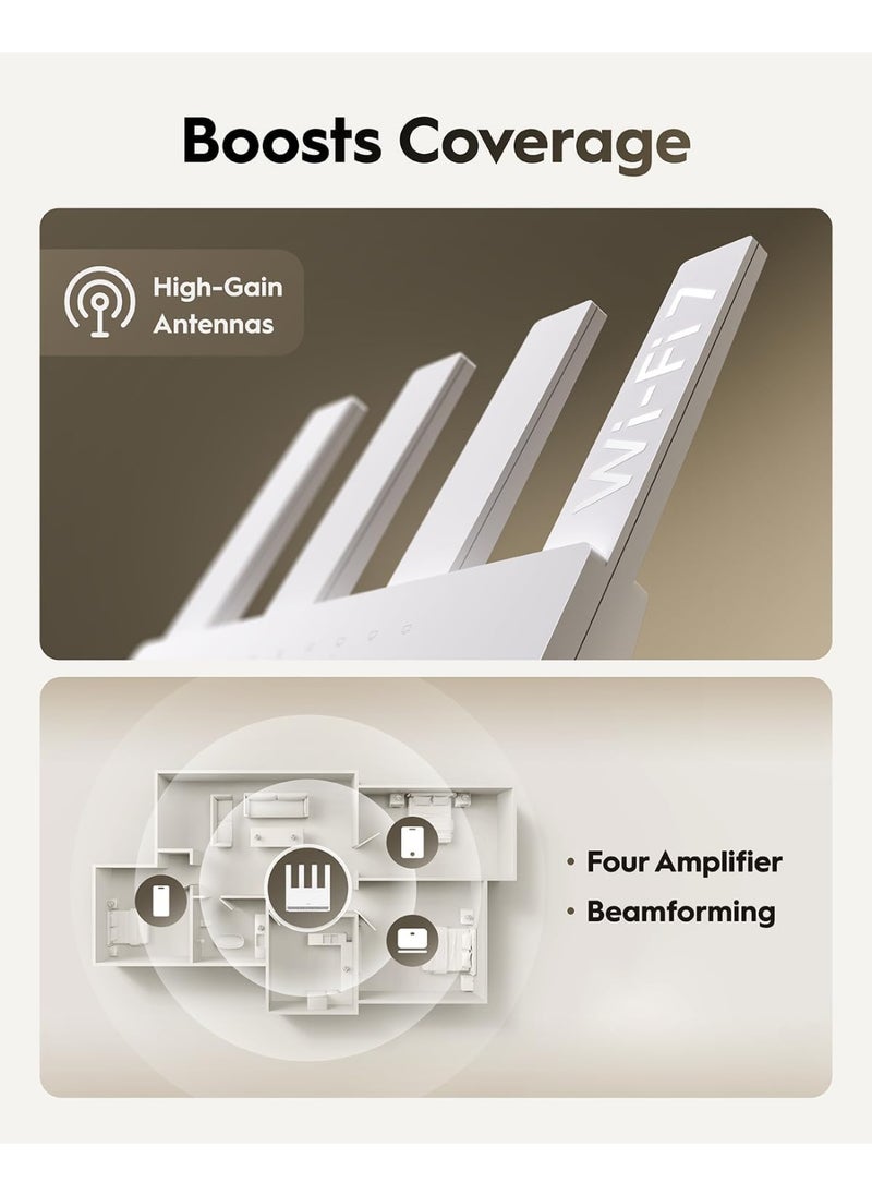 cudy Dual Band BE3600 Wi-Fi 7 Router WR3600E 4 Gigabit Ports, 2.0 GHz Quad Core, 4 Antennas VPN Clients & Server, Cudy APP, Cloud Control  - Image 2