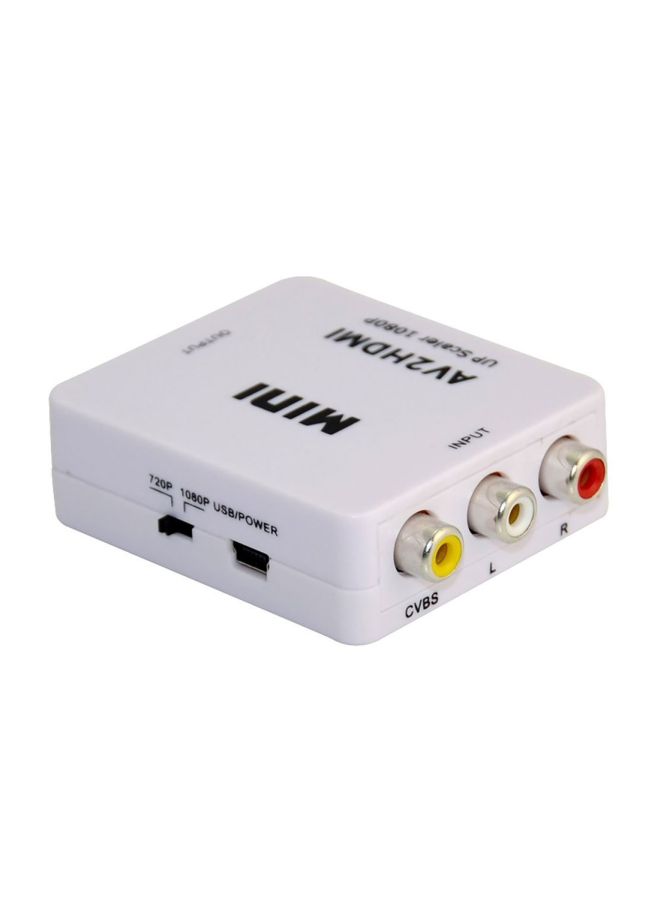 Mini AV To HDMI Video Converter Adapter White - Image 5