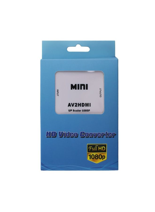 Mini AV To HDMI Video Converter Adapter White - Image 4