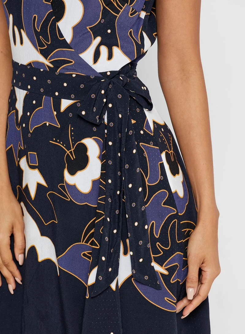 Ted Baker Saretti Asymmetric Printed Dress