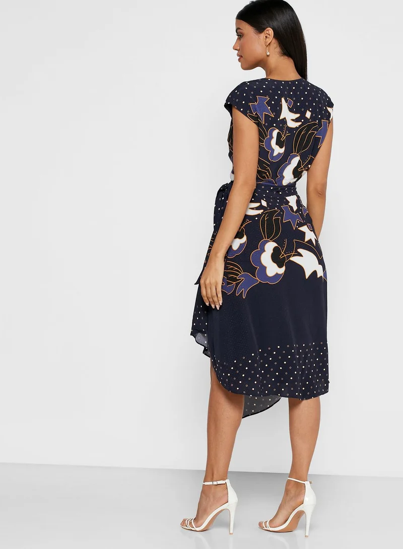 Ted Baker Saretti Asymmetric Printed Dress