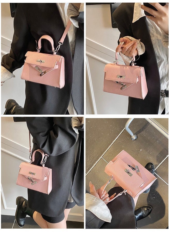 Warme Women's Satchel Handbag Shoulder bag  for Women Crossbody Bags Top Handle Satchel with Detachable Strap Luxury Tote Work Bag PU Fashion Designer Handbags Purses For Playing, Shopping, Dating,Work(Pink) - Image 3