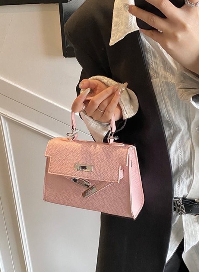 Warme Women's Satchel Handbag Shoulder bag  for Women Crossbody Bags Top Handle Satchel with Detachable Strap Luxury Tote Work Bag PU Fashion Designer Handbags Purses For Playing, Shopping, Dating,Work(Pink) - Image 2