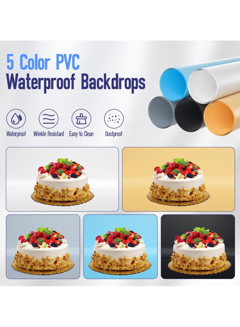 والالا صندوق إضاءة USB قابل للطي للتصوير الفوتوغرافي، صندوق إضاءة استوديو تصوير كبير 40 سم، كشك تصوير احترافي قابل للتعتيم مع 5 خلفيات لتصوير المجوهرات والأطعمة والمنتجات - Image 3