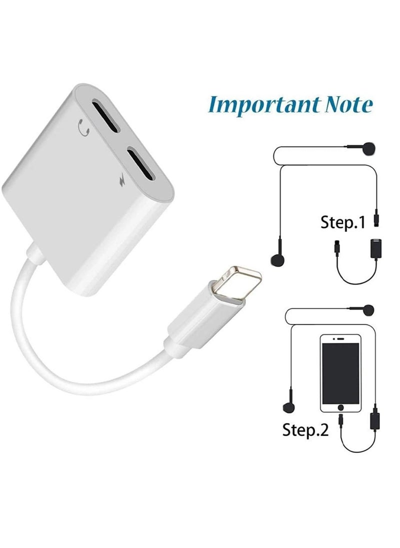 Generic - For iPhone Headphone Adapter 2 in 1 Light ning to 3.5mm Audio Jack and Charger Adapter for iPhone 7 7P/8/8P/X,Support IOS 11 - Image 1