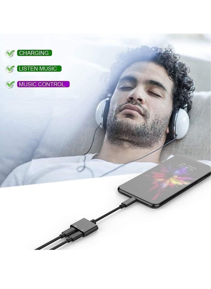 Generic - For iPhone Headphone Adapter 2 in 1 Light ning to 3.5mm Audio Jack and Charger Adapter for iPhone 7 7P/8/8P/X,Support IOS 11 - Image 1