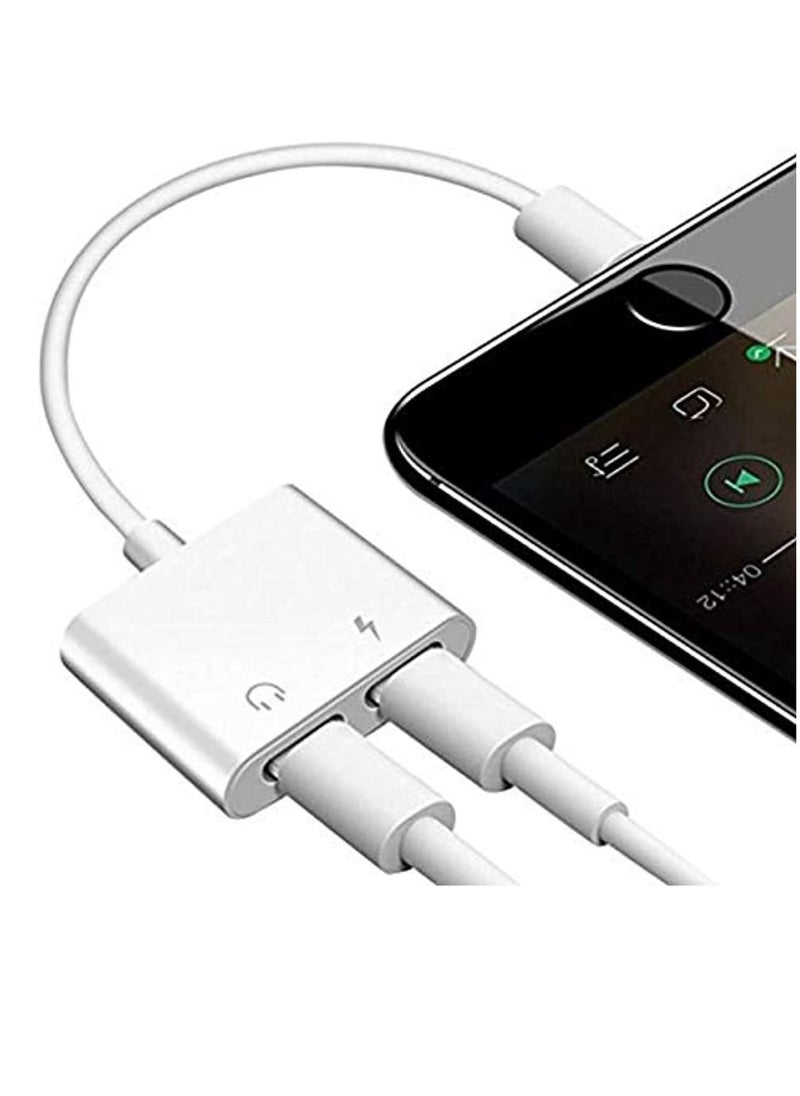 Generic - For iPhone Headphone Adapter 2 in 1 Light ning to 3.5mm Audio Jack and Charger Adapter for iPhone 7 7P/8/8P/X,Support IOS 11 - Image 1