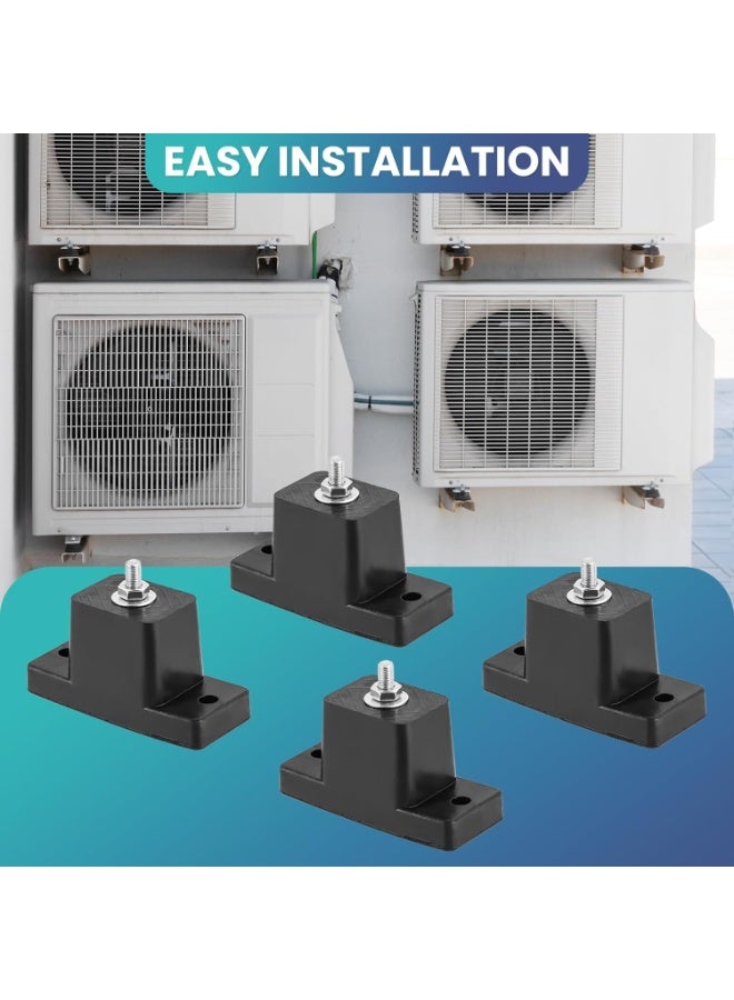 مجموعة من 4 دعامات تثبيت عازلة للاهتزازات من المطاط لمكيف الهواء وحامل تثبيت مكثف مكيف الهواء المنفصل الصغير الخارجي - Image 5