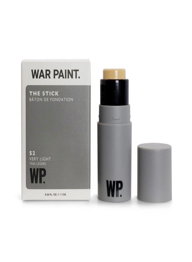 War Paint for Men Multi-Use Complexion Concealer and Foundation Stick, Evens Skin Tone and Covers Blemishes and Dark Circles, Quick Application S2 Very Light 0.26 fl Oz - Image 1