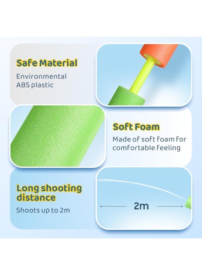 Baytion Water Pistols of 2 Packs, Foam Water Squirt Guns Shooter Noodles Pump, Summer Pool Toys Suitable for Boys, Girls and Adults in Swimming Pools and Outdoor Beaches - Image 3