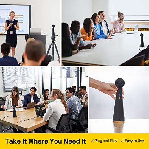 IPEVO Totem 180 4K Panoramic Video Conference Camera w/ 180° & 120° View, Premium Webcam, Full Room Coverage, AI Auto Framing, Noise Reduction Mics, Plug-and-Play USB-C, Remote Hybrid Learning - Image 5