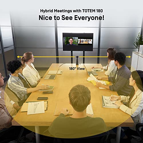 IPEVO Totem 180 4K Panoramic Video Conference Camera w/ 180° & 120° View, Premium Webcam, Full Room Coverage, AI Auto Framing, Noise Reduction Mics, Plug-and-Play USB-C, Remote Hybrid Learning - Image 2