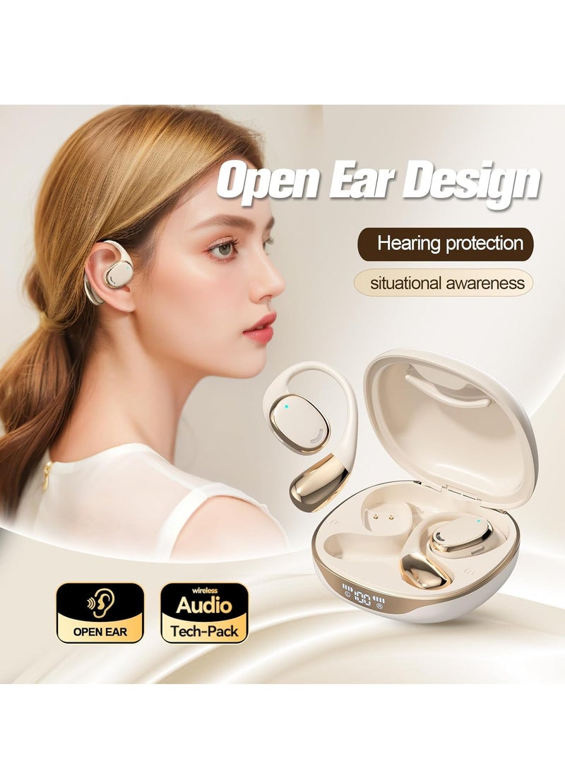 AirYoung Out of Open Ear Headphones Wireless OWS Ear Hanging Earphones 5.4 Bluetooth Headset Air Bone Conduction Open Ear Earbuds, Outer Over the Ear Earbuds Outside the Ear Conduction Headphones - Image 5