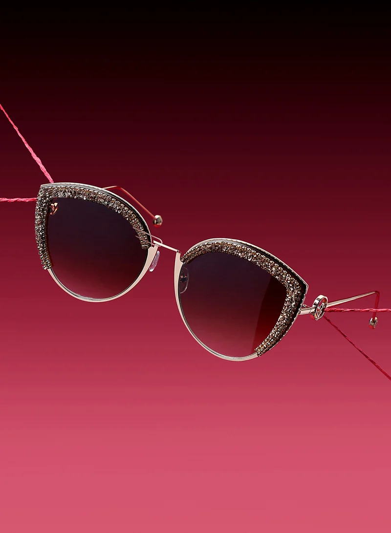 صوص هاوت HAUTE SAUCE by  Campus Sutra Women Cateye Sunglasses with UV Protected Lens
