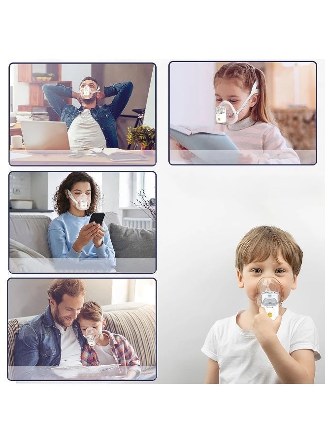 HUMJO Dual-Purpose Nebulizer - Handheld/Mask-Mounted, Portable Ultrasonic Micro-mesh Nebulizer, Rechargeable Steam Inhaler for Humidification and Therapy,for Adults and Children. - Image 3