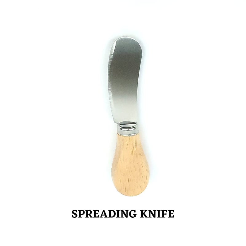 6 Cheese Knives Set with Bamboo Handle and Stainless Steel - Image 4